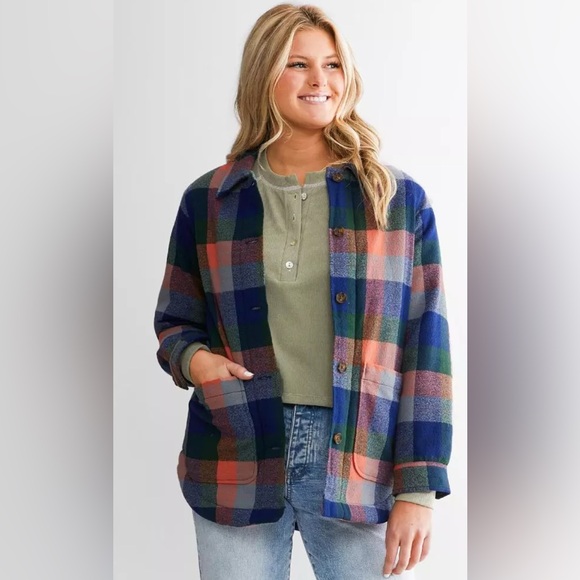 O'Neill Jackets & Blazers - O’Neill Petrina Plaid Shacket Women’s Size L
